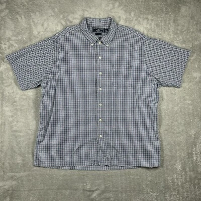 Рубашка с коротким рукавом на пуговицах мужская Ralph Lauren Sport XXL клетчатая хлопок опрятная - Изображение 1 из 4