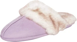 Women'S Comfy Faux Fur House Slipper Scuff Memory Foam Slip-On Anti-Skid Sole - Picture 1 of 12