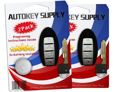 2 Repuestos para Infiniti QX60 2014 2015 2016 Mando a distancia inteligente sin llave Llavero de coche Foto 1 de 4