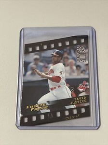 1998 Donruss Studio David Justice Freeze Frame Die Cut /500