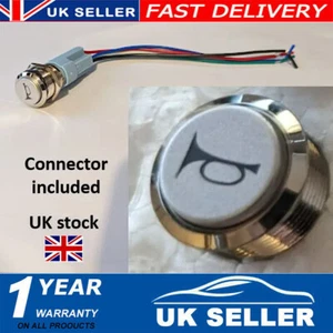 Horn Push Button 12V Blue 16mm Car LED Light Momentary Metal Switch Button HOT# - Picture 1 of 6