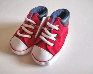 Mothercare Pram Shoes Soft Trainers Size 0 for 1-3 Months BNWT - Picture 1 of 6