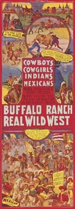 Cowboys Cowgirls Indians Vintage Poster Wild West Show Native American Canvas - Picture 1 of 1