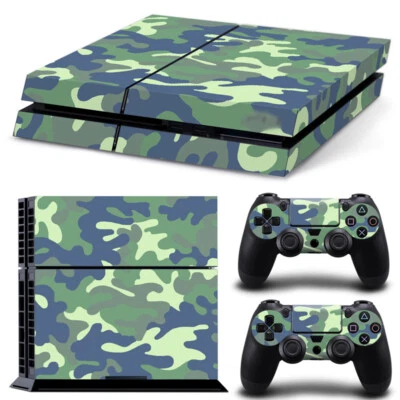 Skin Sticker For PS4 / SLIM /PRO PlayStation 4 Console + 2 Controller Camouflage - Image 1 of 4
