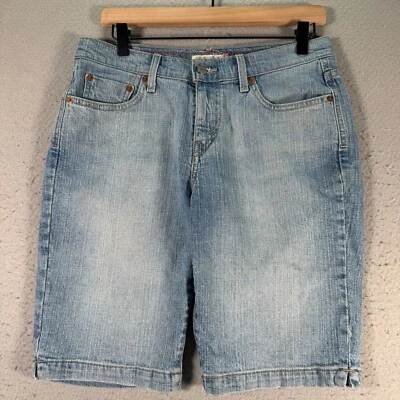 Levis 515 Jean Shorts Womens 8M Blue Lightwash Bermuda Denim Comfort Stretch 10" - Image 1 of 4