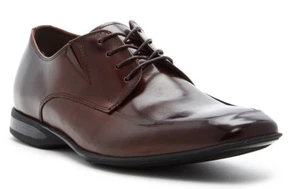 New Kenneth Cole Reaction Sharp Humor Apron Toe Derby Leather Men Shoes  Sz 10 B - Picture 1 of 3