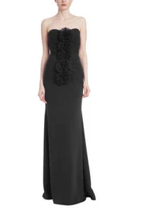 Badgley Mischka Strapless Puff Tulle Cascade Gown - Picture 1 of 3