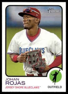 2022 Topps Heritage Minor League Johan Rojas G16 Jersey Shore BlueClaws #55