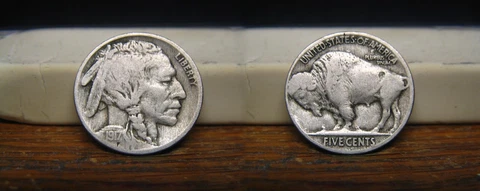 1917-P BUFFALO INDIAN HEAD NICKEL 1917P US COIN Cover