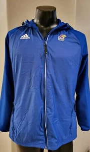 Adidas NCAA Kansas Jayhawks Women's Full Zip Hooded Jacket Sz Large - Picture 1 of 12