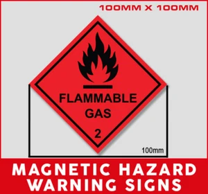 Caravana cámper de advertencia de peligro de gas inflamable magnético de 100 mm - Imagen 1 de 1