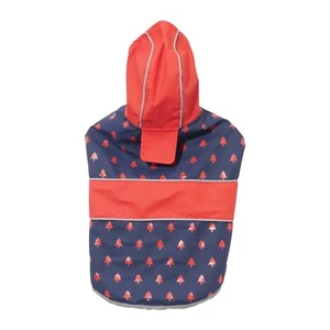 Abrigo de lluvia ligero ligero con capucha de lujo bosque azul marino para perros de palo de rosa - Imagen 1 de 3