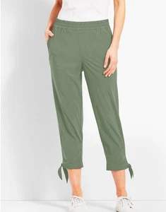 T by Talbots Large Woven Ankle Tie Crop Summer Sage - Bild 1 von 3