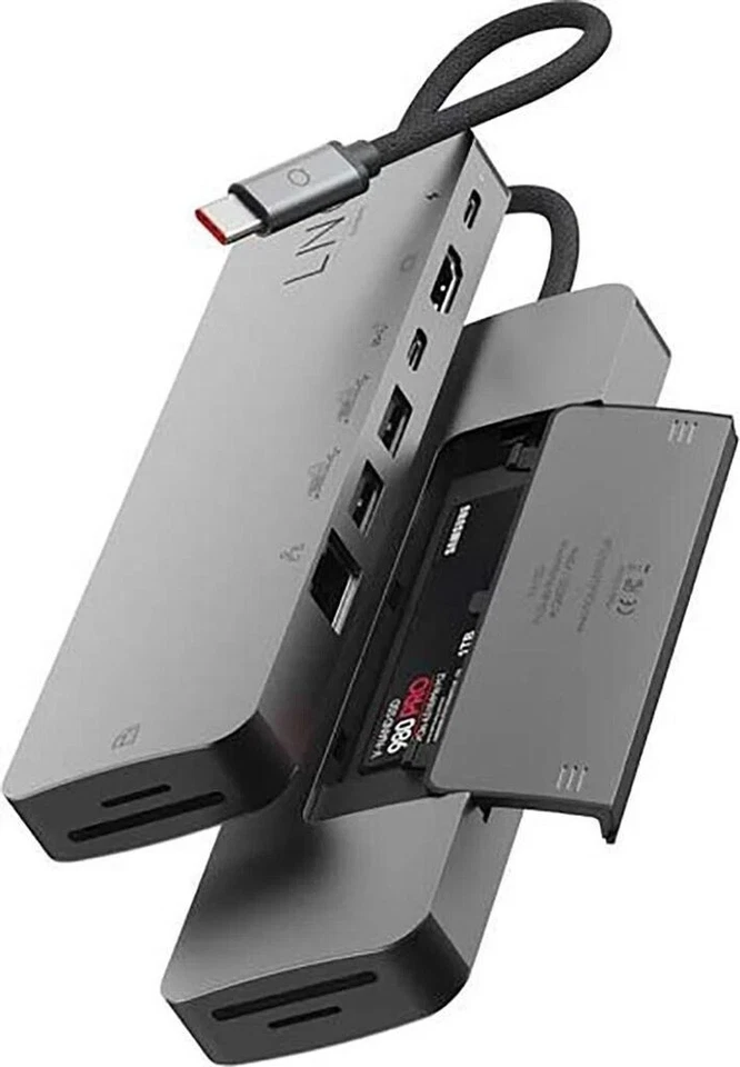 8720574620429 LINQ byELEMENTS LQ48020 - Pro Studio USB-C 10Gbps Multiport Hub wi