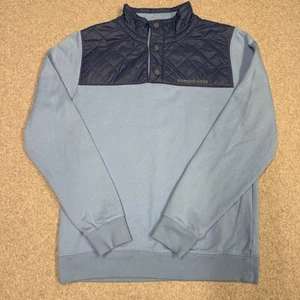 Vineyard Vines Sheep Shirt Boys Large 16 Blue Performance Snap Fleece - Picture 1 of 14