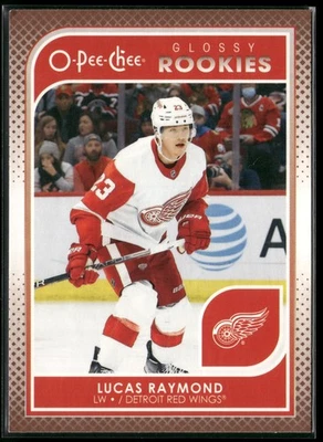 2021-22 Upper Deck #R-13 Lucas Raymond O-Pee-Chee Glossy Rookies - Image 1 of 2
