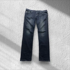 jeans skinny true religion rocco relaxed uomo 38 blu navy Y2K - Foto 1 di 8