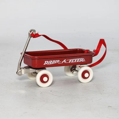 Radio Flyer 1990 vintage juguete miniatura vagón rojo de 4" Foto 1 de 4