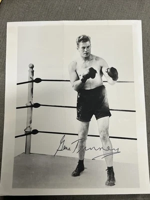 GENE TUNNEY Heavyweight Boxing Champion signed 8x10 Photo - Image 1 of 4