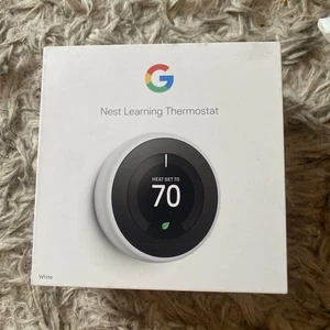 Google Nest T3017US Wi-Fi Learning Thermostat - white open box - Picture 1 of 8