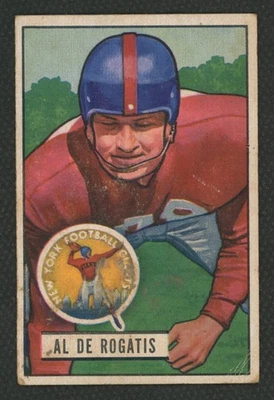 1951 Bowman #55 Al DeRogatis ** New York Giants  ~ VG/VGEX - Image 1 of 2