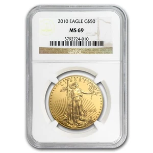 2010 1 oz American Gold Eagle MS-69 NGC - Picture 1 of 3