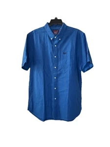 Superdry Classic University Oxford Short Sleeve Blue Button Up Shirt Mens Sz 3XL - Picture 1 of 14