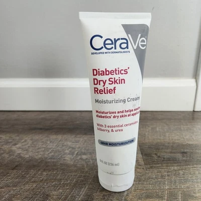 CeraVe Loción Alivio Piel Seca Diabéticos Crema Hidratante 8 Fl Oz Dermatología Foto 1 de 4