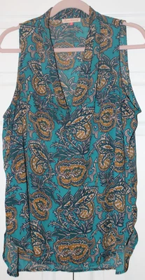 INGLÉS LAVANDERÍA MUJER JOYA ESTAMPADO TONO BLUSA SIN MANGAS TOP TALLA XL Foto 1 de 3