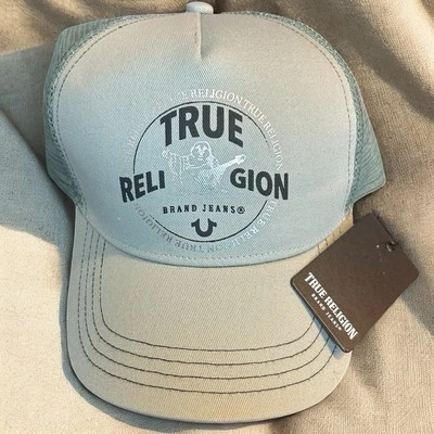 Sombrero de camionero True Religion TR Buddha Green Bay malla trasera Snapback OS NUEVO CON ETIQUETAS Foto 1 de 4