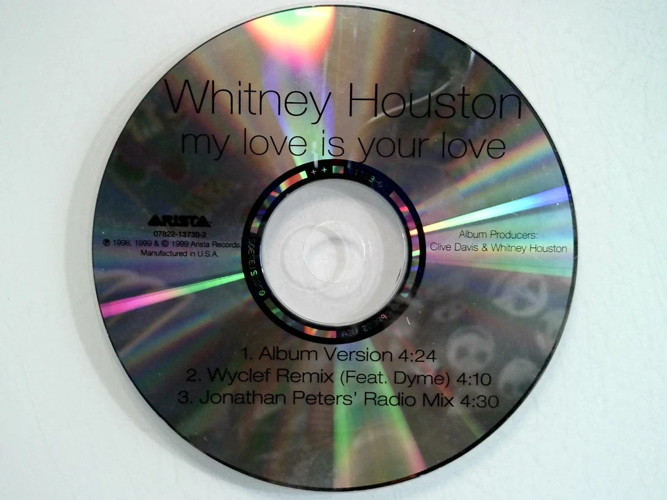 Whitney Houston – My Love Is Your Love CD Single 1999 Wyclef Remix Arista Foto 1 de 1