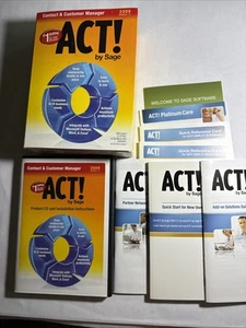 ACT Premium by Sage 2009 11.0 Edition Software CD Booklets Guides PC Disk - Photo 1/10