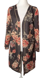 Cárdigan Solitario Anthropologie Talla Pequeña Chaqueta Imitación Gamuza Floral Abierto Boho - Imagen 1 de 11