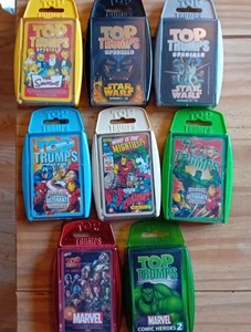 Top Trumps Joblot ,simpsons,star Wars,marval Mix Bundle x 8 - Picture 1 of 15