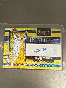 2021-22 Select Allen Iverson IF-AIV In Flight Auto Gold Prizm/10 76'ers Legend - Imagen 1 de 5