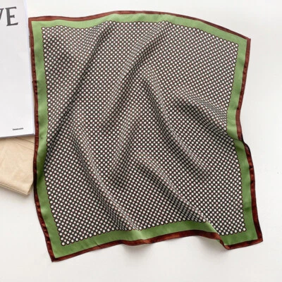 100 % seda 20"" bufanda cuadrada mujer pañuelo envolvente pañuelo pañuelo pañuelo lunares Foto 1 de 4