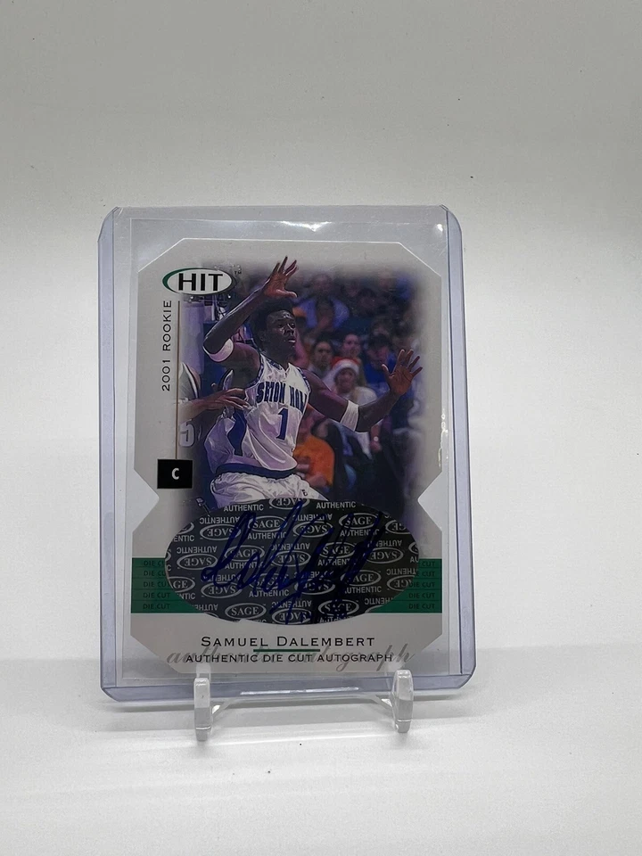 2001-02 SAGE Hit Die-Cut Auto/250 Samuel Dalembert #A26 Rookie Auto RC Foto 1 de 2