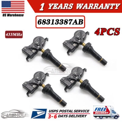 Set(4) Tire Pressure Sensor TPMS For 2016-2021 Jeep Grand Cherokee Dodge Durango - Image 1 of 4