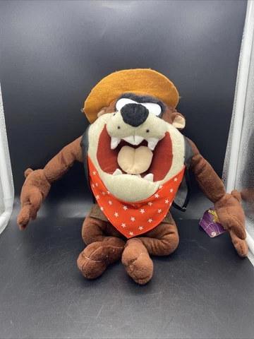 Looney Tunes TAZ Tasmanian Devil Cowboy 2002 Warner Bros. NANCO Plush With Tags! Cover