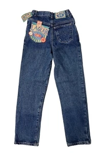 Vintage LA Gear Jeans Girls Size 8 22 x 25 High Rise Straight Heavy Cotton Denim - Picture 1 of 10