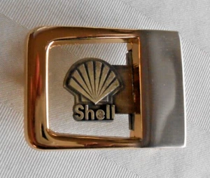 Shell Oil Belt Buckle Fits 1" Belt - Call this Understated Elegance - Picture 1 of 2