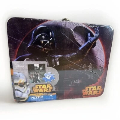 Star Wars Collectors Darth Vader Tin Lunchbox with 48 Piece Puzzle, Disney|New - Image 1 of 4