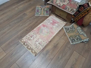 Wool Rug, Turkish Rug, Front Door Rug, Small Area Rug, Vintage Rug, Bedroom Rug - Picture 1 of 10