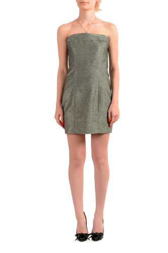 Dsquared2 Mini Abito da Cocktail Donna Argento US L IT 44