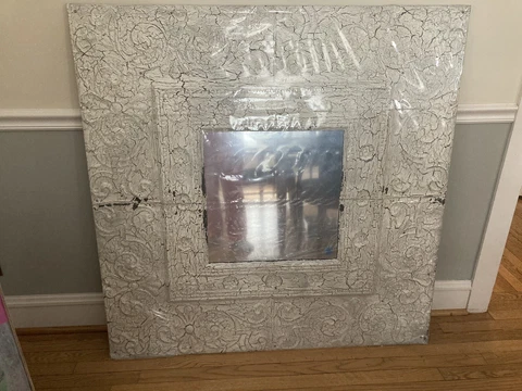 vintage ceiling tile mirror 50x50 Cover