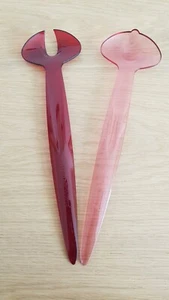 Tupperware Eleganzia Salatbesteck C 125 Rosa-Rot, Unbenutzt, Rar,Rarität - Bild 1 von 4