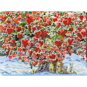 Bead Embroidery Kit Tree of love Beaded stitching Bead needlepoint Beadwork DIY - Picture 1 of 4