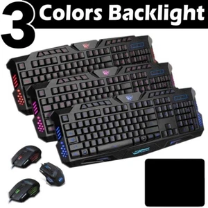Gaming Keyboard and Mouse Pad LED Color Change Backlight For Xbox ONE PS4 PS5 PC - Picture 1 of 7