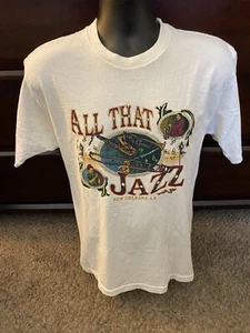 Vintage New Orleans All That Jazz Single Stitch Shirt Made in USA Size Large - Picture 1 of 8
