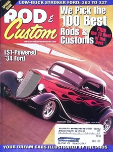Rod & Custom Magazine February 2002 LS1-Powered 1934 Ford, Low Buck Stroker Ford - Picture 1 of 2